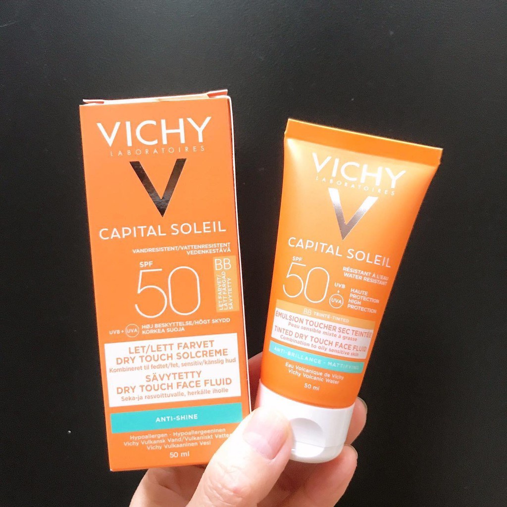 Kem Chống Nắng Vichy SPF 50 Ideal Soleil 50ml cho da dầu, mụn, nhạy cảm - Family Cosmetics