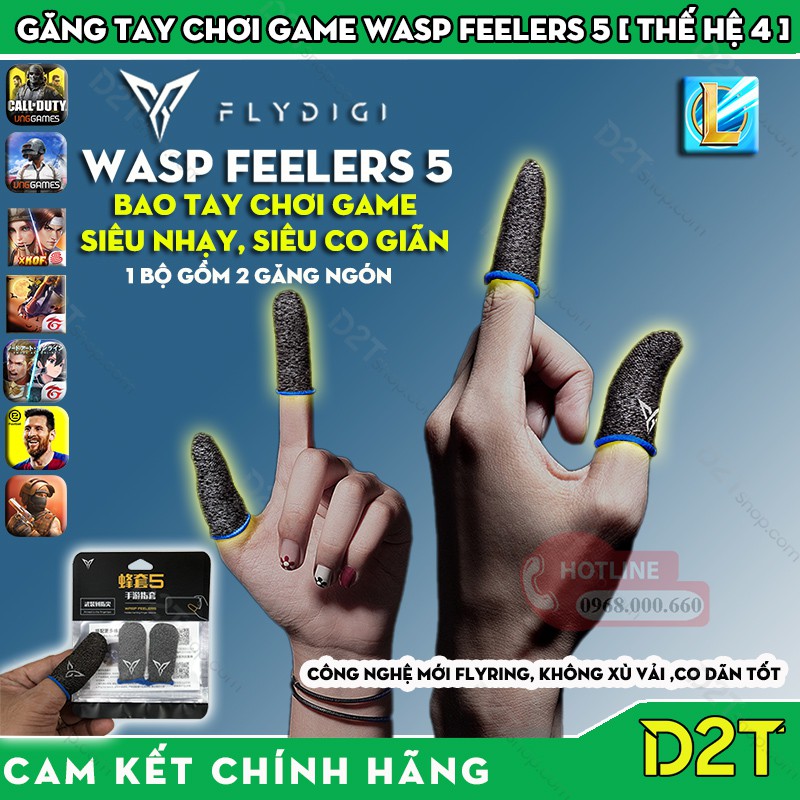 [BẢN MỚI NHẤT] | Bao tay chơi game flydigi PUBG, Liên quân, chống mồ hôi, cực nhạy