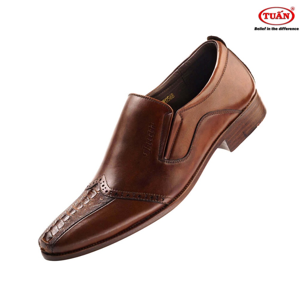 Giày nam cao cấp da Đà Điểu đế DA khâu thủ công Handmade thương hiệu Tuấn GXHU-47L