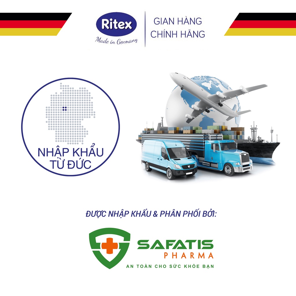 Combo 03 hộp bao cao su Ritex Delay, kéo dài thời gian thế hệ mới, hộp 3 chiếc
