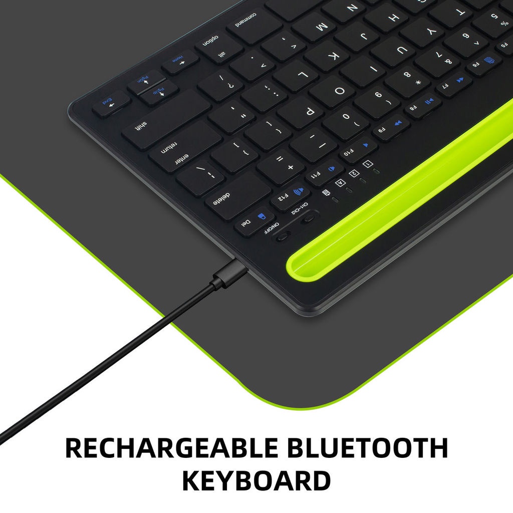 Bàn Phím Bluetooth Không Dây 2 Kênh Kèm Giá Đỡ Tiện Dụng