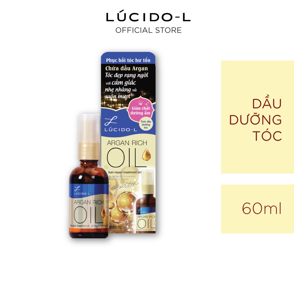 Tinh Dầu Dưỡng Tóc Phục hồi Hư Tổn LÚCIDO-L HAIR REPAIR TREATMENT OIL 60ml