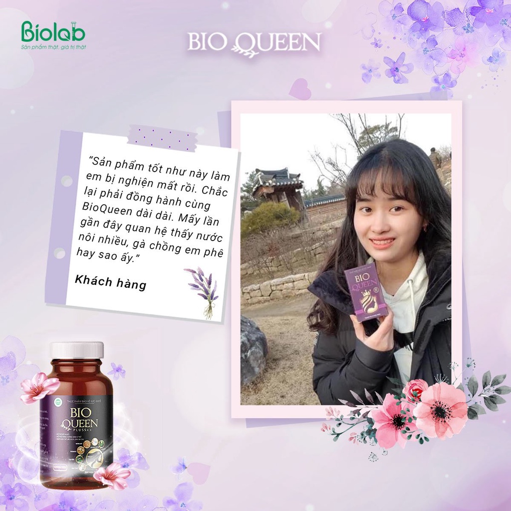 Bio Queen Pluss ++hỗ trợ bổ huyết, bổ sung tăng cường nội tiết tố nữ, hạn chế lão hóa da, làm đẹp da [BIOLAB 30 VIÊN ]