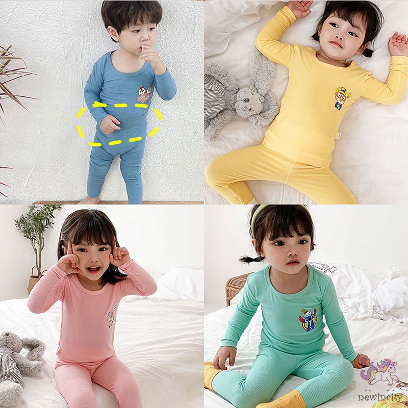 Set Áo Thun Tay Dài &amp; Quần Dài Cho Bé Trai &amp; Gái
