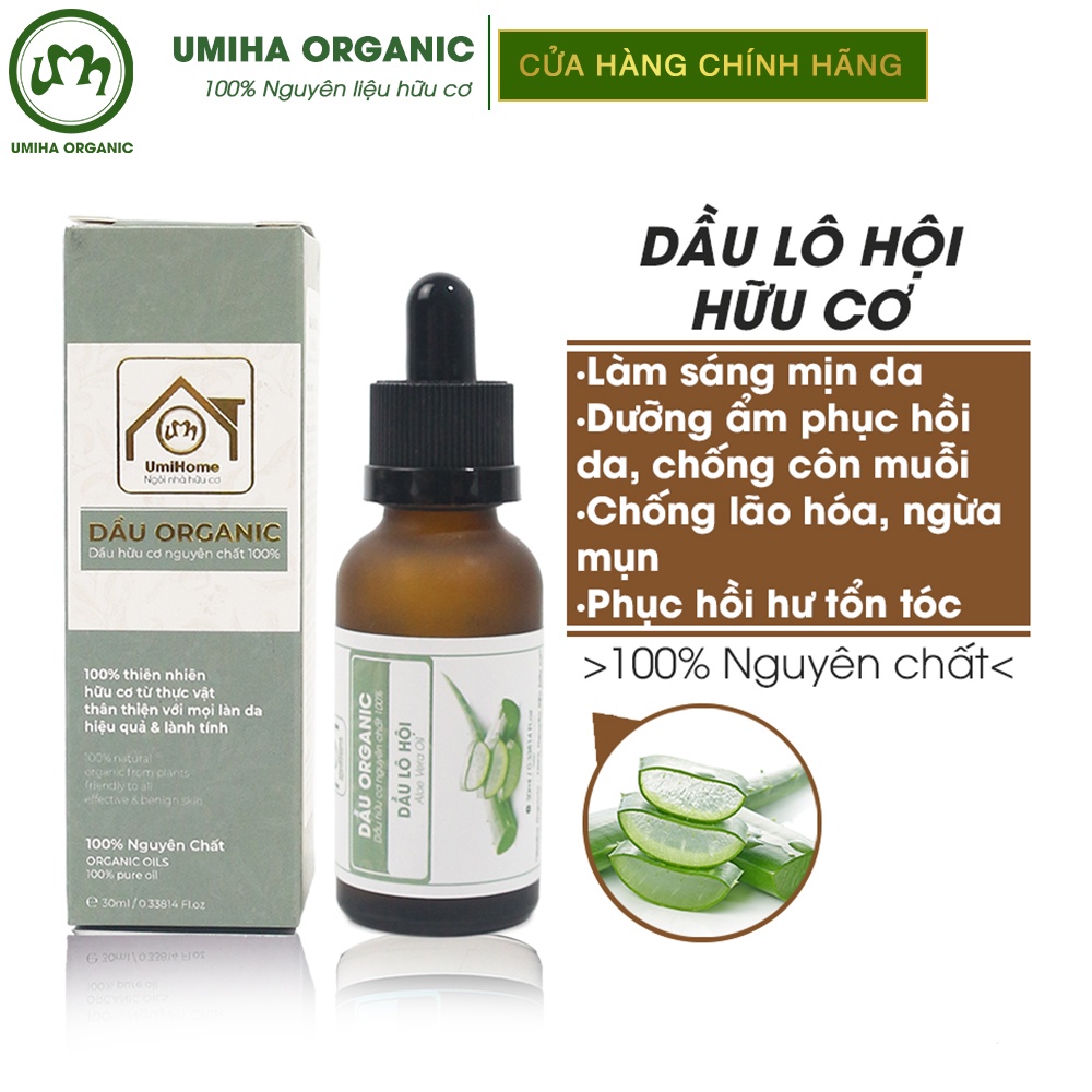 Dầu Lô Hội nguyên chất UMIHA hữu cơ | Aloe Vera Oil 100% Organic 30ml