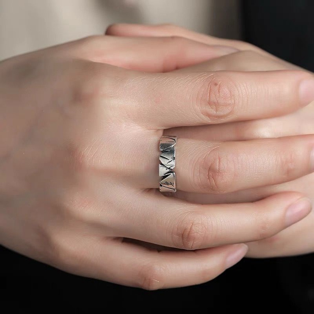 Nhẫn hở hợp kim họa tiết retro thời trang