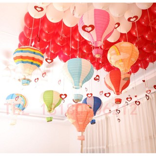 Lồng đèn khinh khí cầu - Lồng đèn giấy cho thiếu nhi - Lồng đèn decor