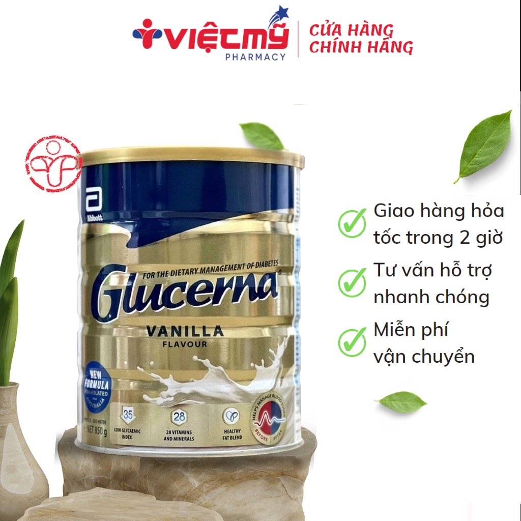 Sữa bột Glucerna 850g dành cho người bị tiểu đường