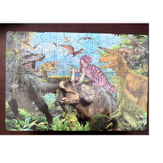 Xếp Hình Puzzle 200 Mảnh Ghép Hộp Sắt - Khủng Long