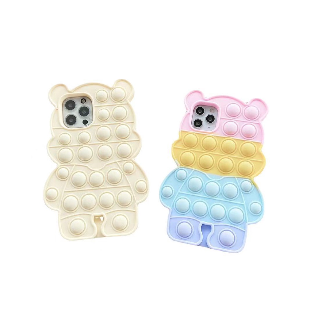 Ốp Điện Thoại Chống Sốc Hình Gấu Vui Nhộn Cho For iPhone 6 7 8 Xs Max Xr 11 12 Mini Pro Max Se