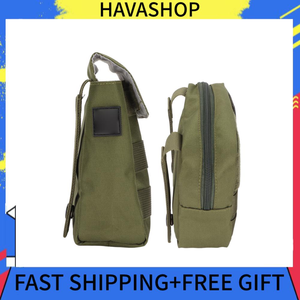 Havashop Dog Vest Bag Waterproof Hand Free Saddle Backpack for Training Hiking Camping Long Walks ArmyGreen