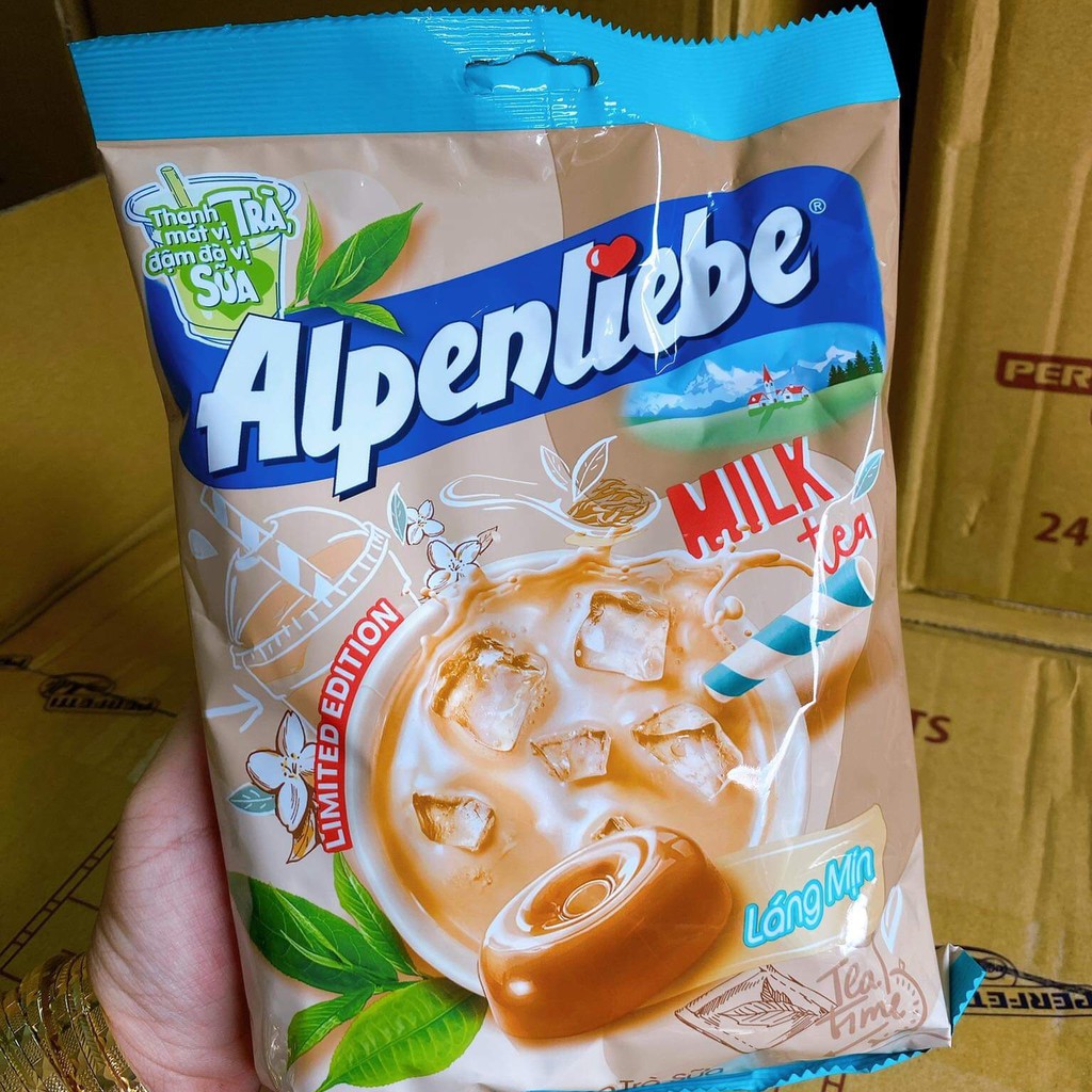Gói Kẹo Alpenliebe Vị Hồng Trà Sữa (Gói 110 Viên)