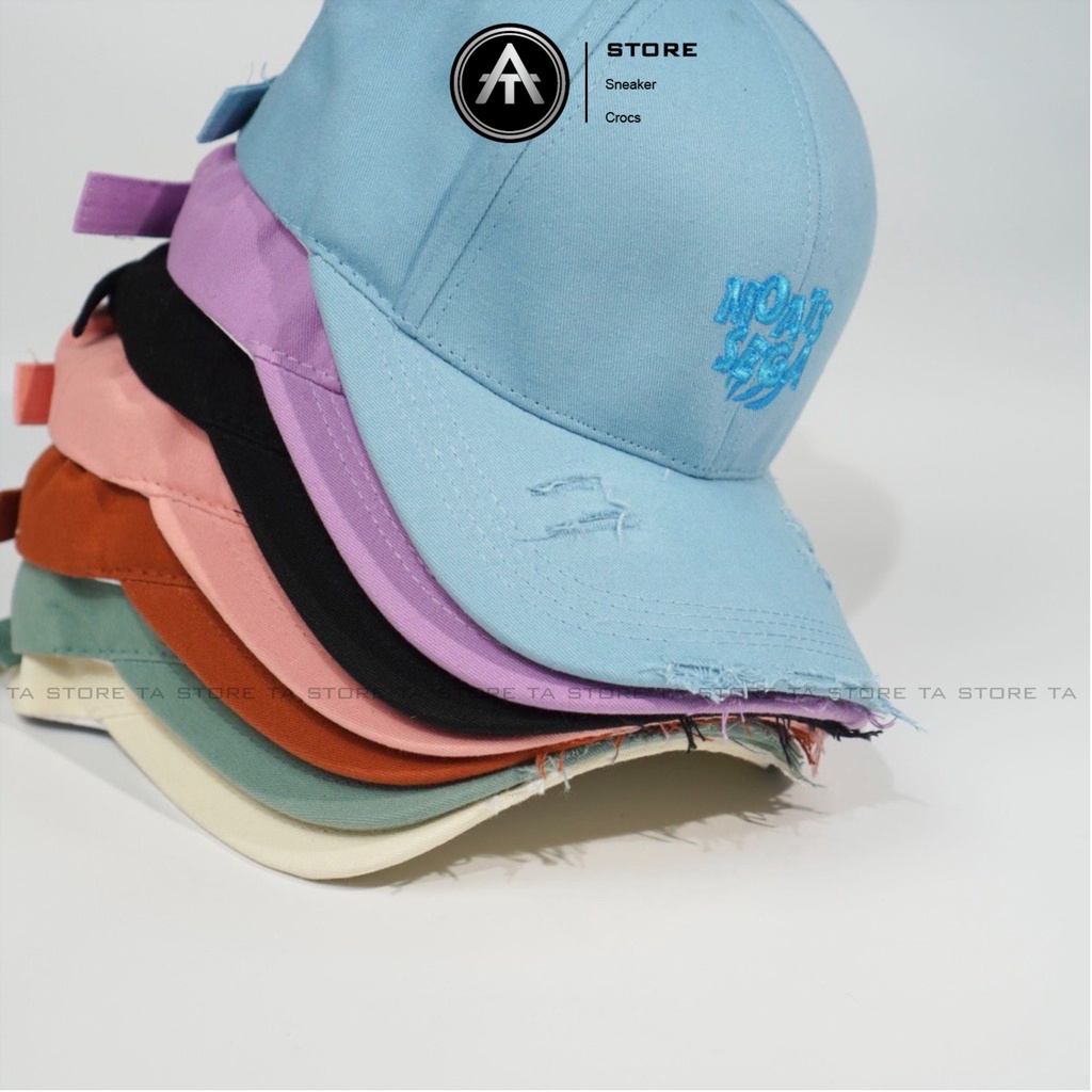 Mũ Lưỡi Trai Nón Kết Thêu Chữ Moats Rách Tua Rua Chất Kaki Form Unisex Nam Nữ Phong Cách Cá Tính Hàng Loại Xịn