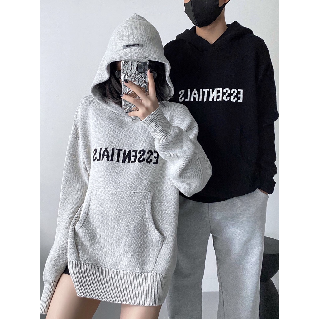 Áo Hoodie Essentials Chất Len Cao Cấp Form Unisex Fullbox