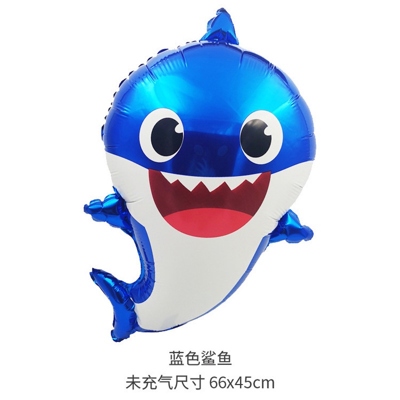 [Hàng Có Sẵn] Bong Bóng Hình Cá Mập Trang Trí Sinh Nhật Cho Bé
