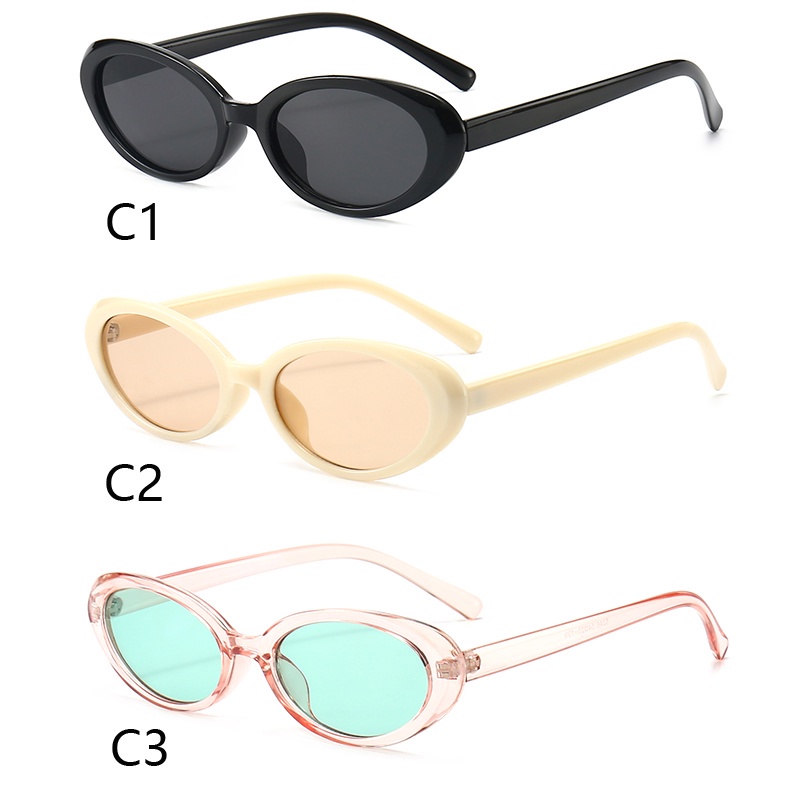 Kính Mát Gọng Oval Nhỏ Chống Tia UV Thời Trang Âu Mỹ Cho Nam Nữ