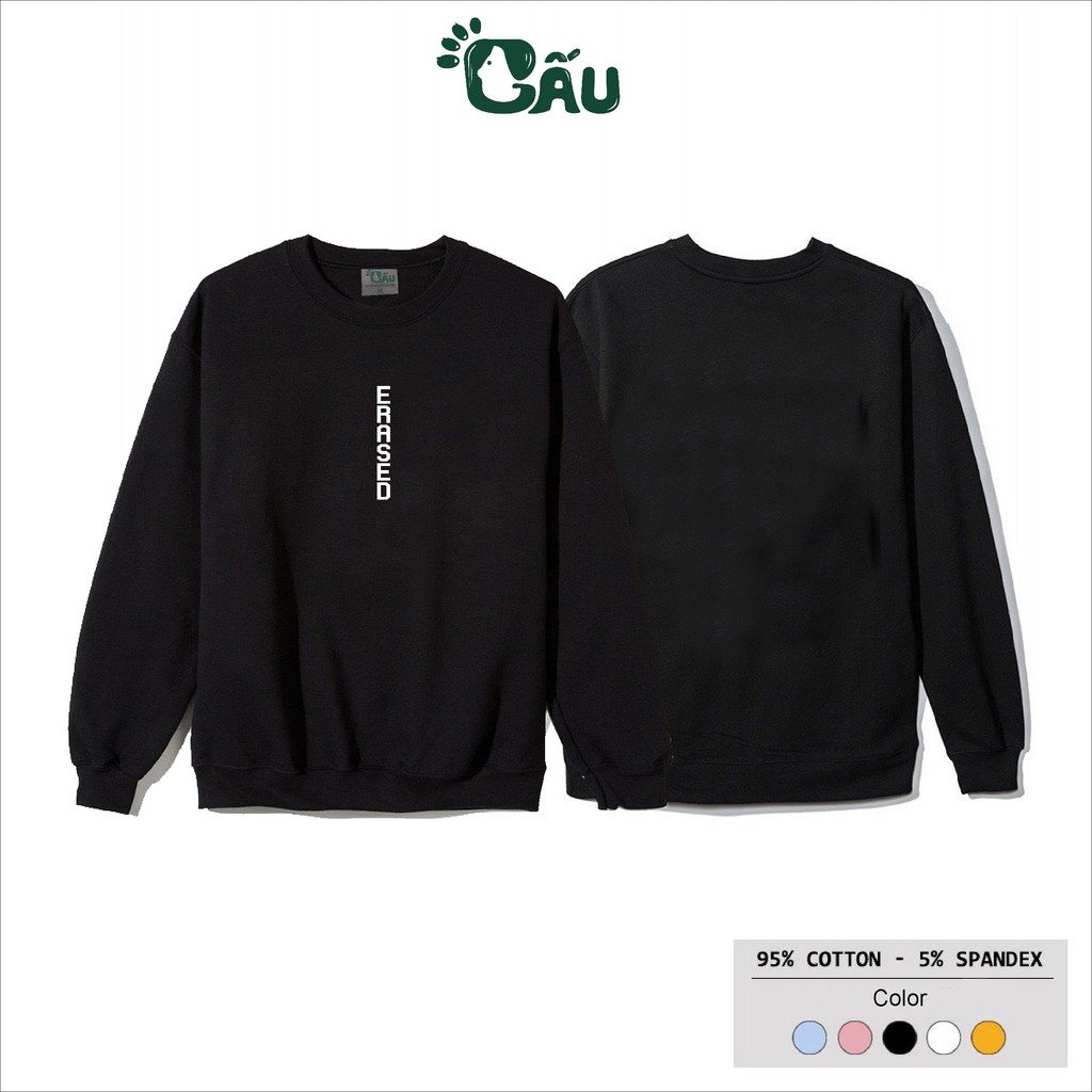 Áo sweater GẤU 194 vải thu đông co dãn, dày dặn mềm mịn form rộng phong cách Unisex - EAASEO | BigBuy360 - bigbuy360.vn