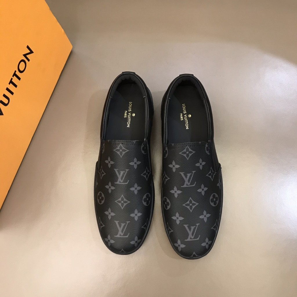 Giày lười nam da thật Louis Vuitton LV thiết kế thuận tiện, thời trang, dễ phối đồ