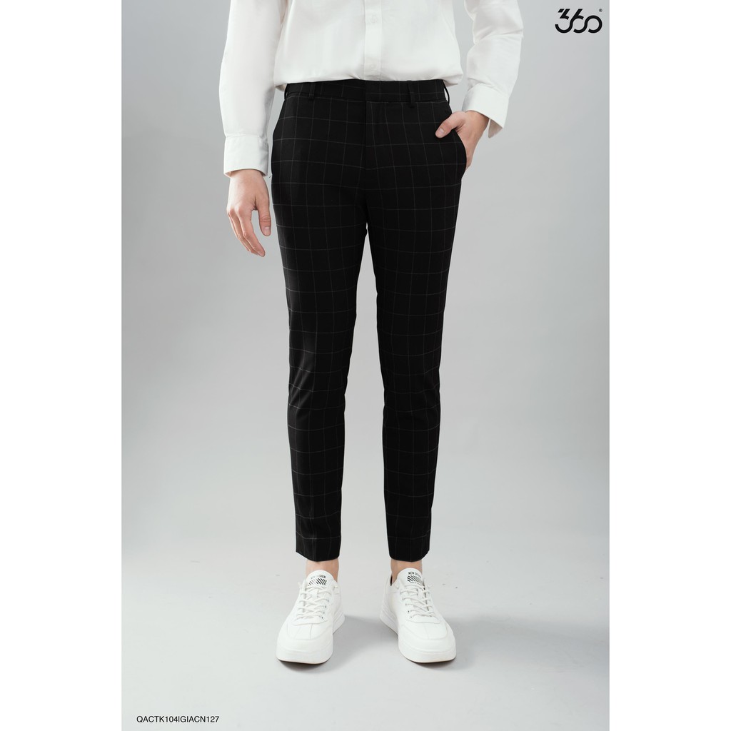 [Mã FAMALLT5 giảm 15% đơn 150K] Quần âu nam cao cấp 360 BOUTIQUE họa tiết kẻ vuông - QACTK104 | BigBuy360 - bigbuy360.vn
