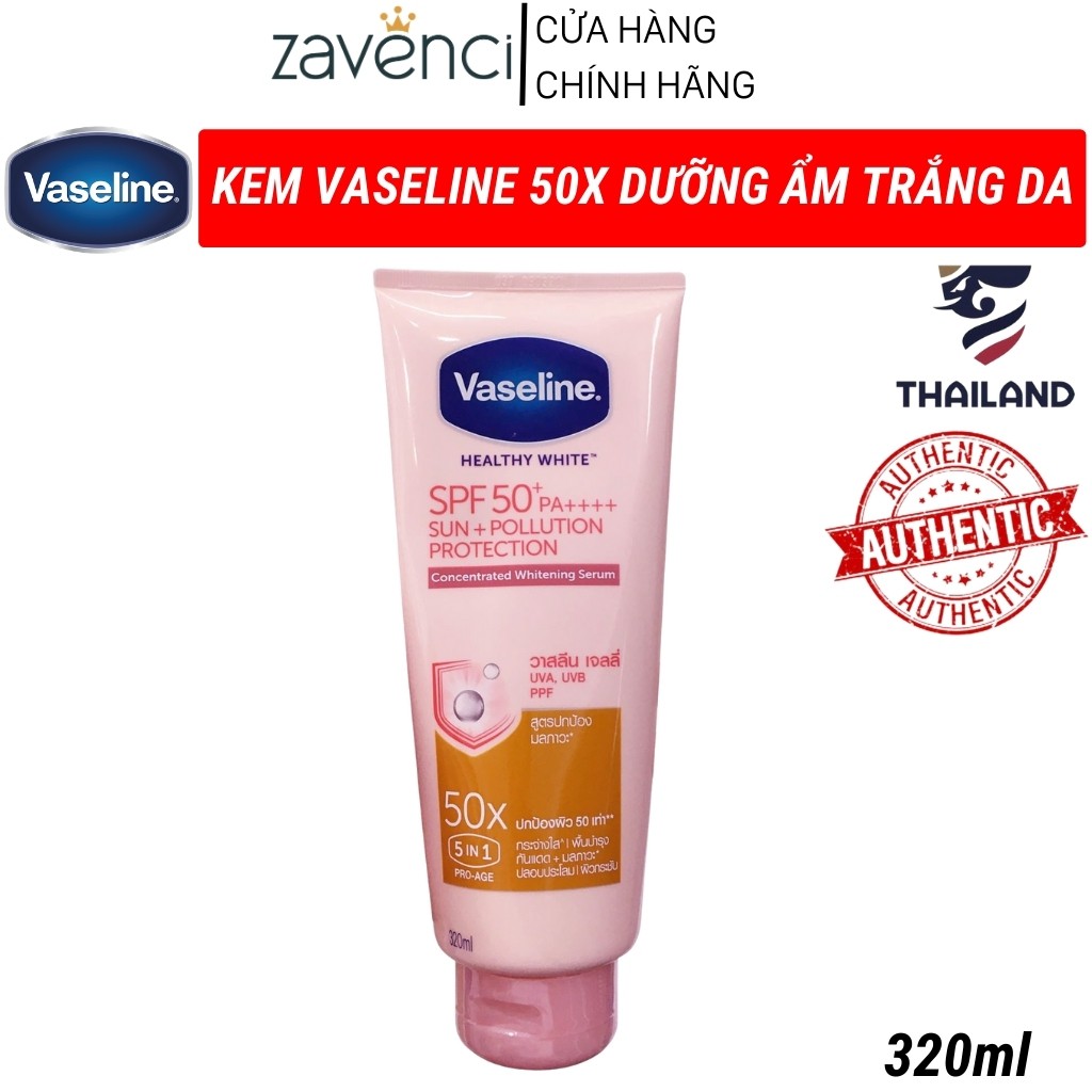Sữa Dưỡng Thể VASELINE Perfect Serum 50X Trắng Da Toàn Thân Hàng Chuẩn Thái (320ml)