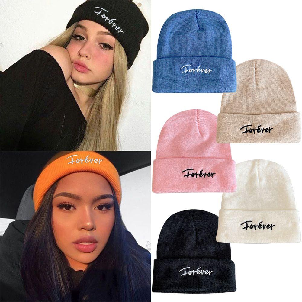 Mũ Len Beanie Nữ 5 Màu Trơn Dễ Thương