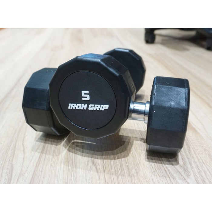 Tạ tay cao su Iron Grip 2,5 KG , 5 KG, tạ tay lõi gang đặc cao cấp hỗ trợ tập gym tại nhà