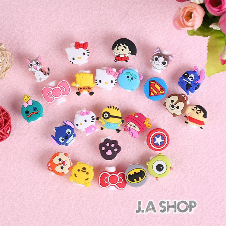 Nút Gắn Bảo Vệ Cáp Sạc Tai Nghe Hình Thú Hoạt Hình Dễ Thương, Ngộ Nghĩnh  NONO SHOP