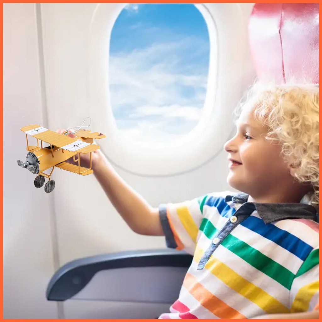 Mô Hình Máy Bay Mini Bằng Kim Loại Phong Cách Cổ Điển Dùng Trang Trí Phòng Bé Trai