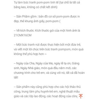 Tranh dán pom pom cho trẻ