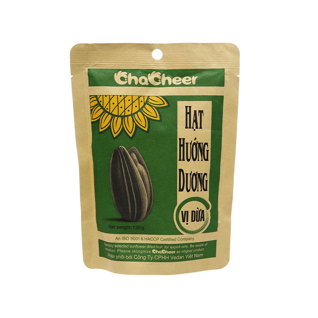 Hạt hướng dương vị dừa Chacheer gói 130g