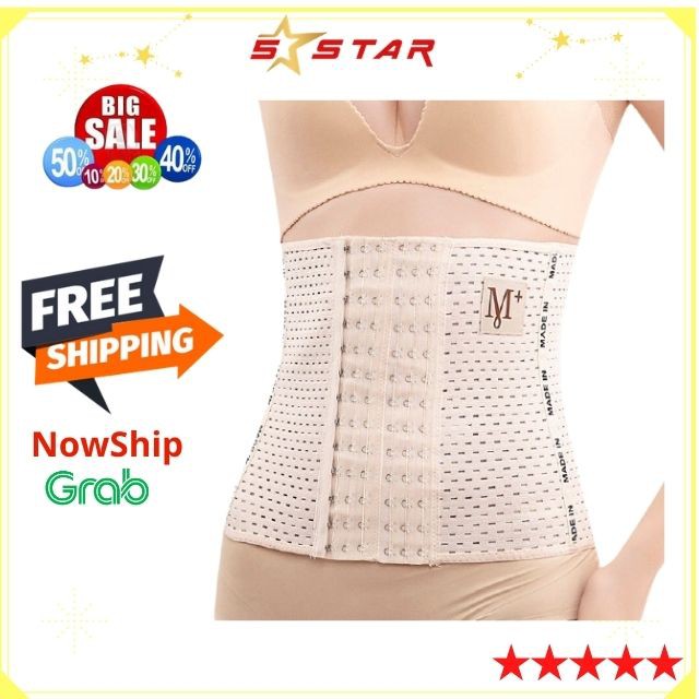 [Freeship] Đai Nịt Bụng M+, Gen Nịt Bụng 6 Nấc Cài Cao Cấp - 5Star