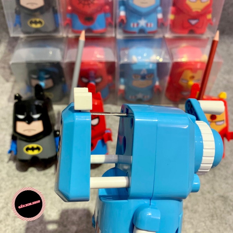 Gọt bút chì quay tay siêu nhân Marvel (kích thước lớn 8x8x10 cm)