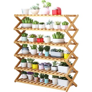 ◎✸▪Kệ hoa trang trí phòng khách trong nhà ban công chậu đứng tầng trồng cây củ cải xanh mọng nước tre nhiều lớp <