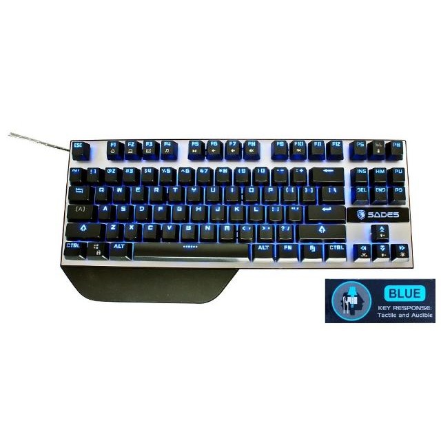 Bàn Phím Sades SA-KB87 bàn phím cơ TKL black sw có led