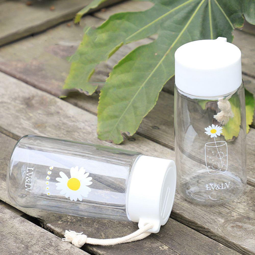 Bình Nước Nhựa Trong Suốt Dung Tích 500ml Kèm Dây Thừng Tiện Dụng Mang Theo Du Lịch