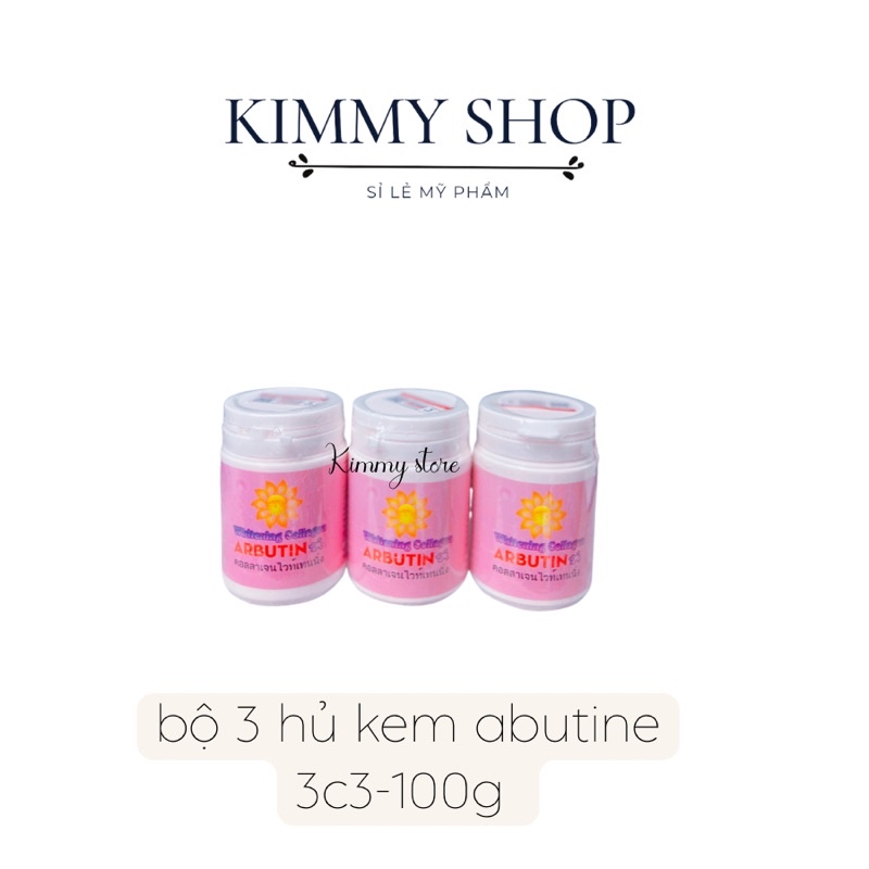combo bộ 3 hủ kem kích trắng abutine 3c3 chuẩn xịn