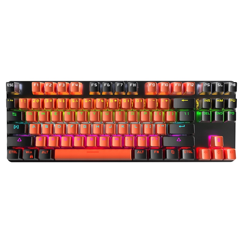 Bàn PhíM Cơ Gaming 87 PhíM Có Dây TíCh HợP ĐèN Led NềN Cho PC / Laptop