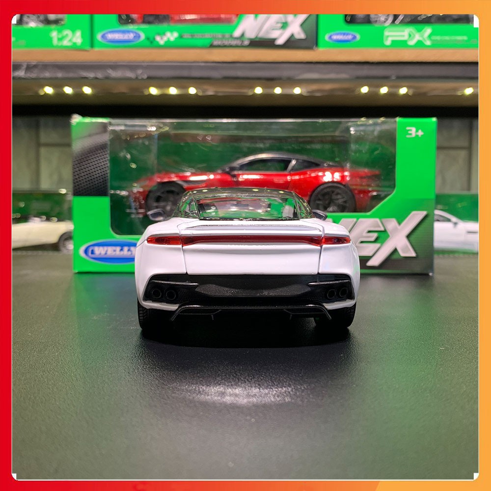 Xe mô hình Aston Martin DBS Superleggera tỉ lệ 1:24 Welly màu trắng