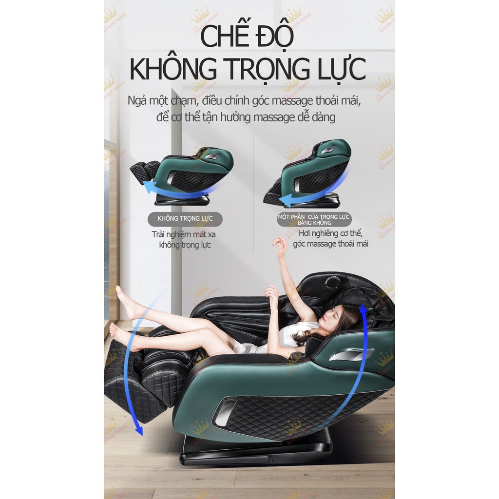 Ghế massage toàn thân  Queen Crown QC CX8 CÔNG NGHỆ CAO CẤP