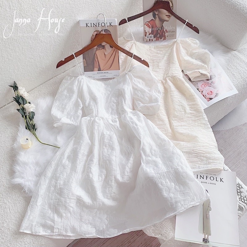 Váy hoa ulzzang tiểu thư quai ngọc vintage