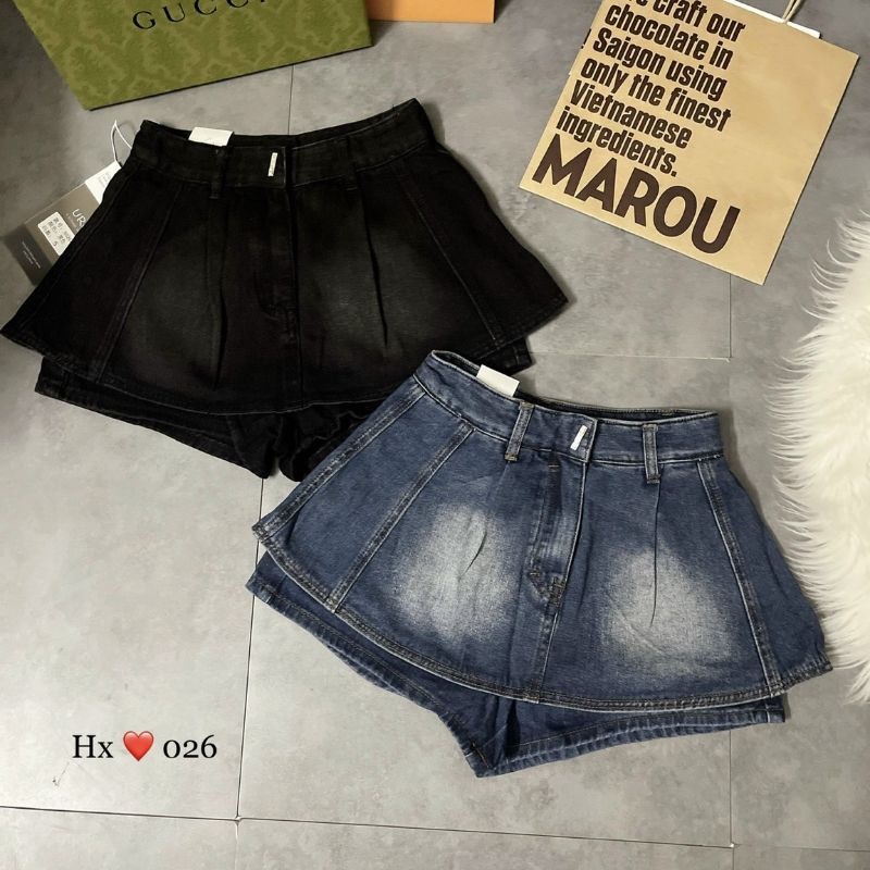 Quần váy jean xòe 2 tầng hàng QCL1