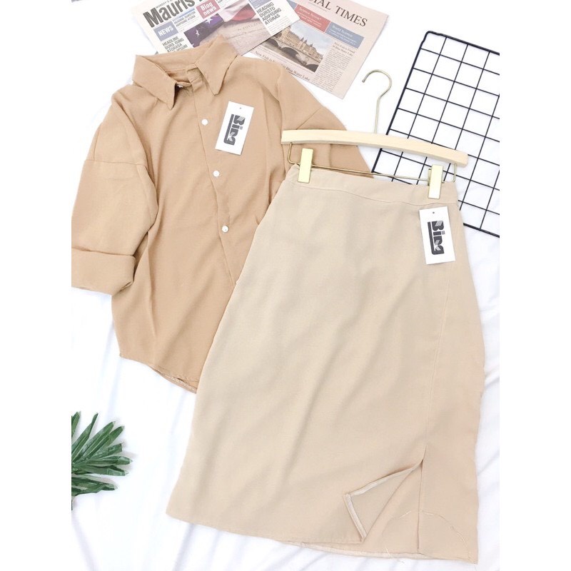 Áo sơ mi nữ chất đũi lụa mền - Nice Clothes