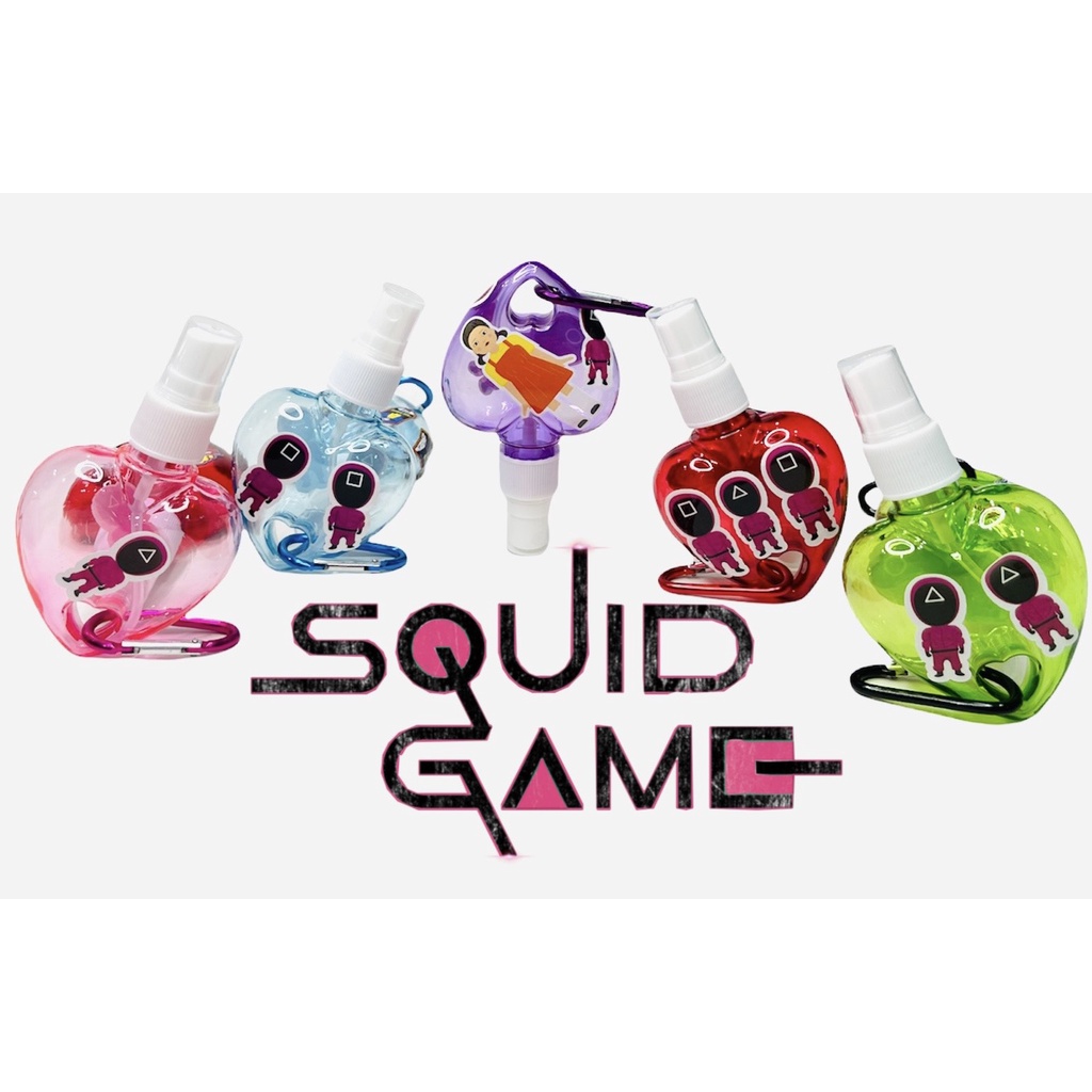 Bình xịt trái  50ml tặng kèm sticker squid game và móc treo tiện dụng