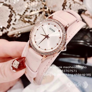 (Auth) ĐỒNG HỒ NỮ GUESS CASUAL PINK CUFF