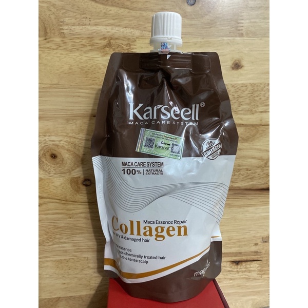 Hấp dầu ủ tóc collagen Karseell, túi 500ml, Hàng chuẩn chính hãng.