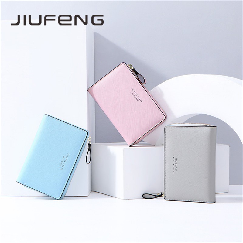 JIUFENG Ví da PU kiểu dáng đơn giản thanh lịch dành cho nữ | BigBuy360 - bigbuy360.vn