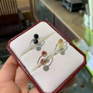 NHẪN BẠC GẮN ĐÁ PHONG THỦY