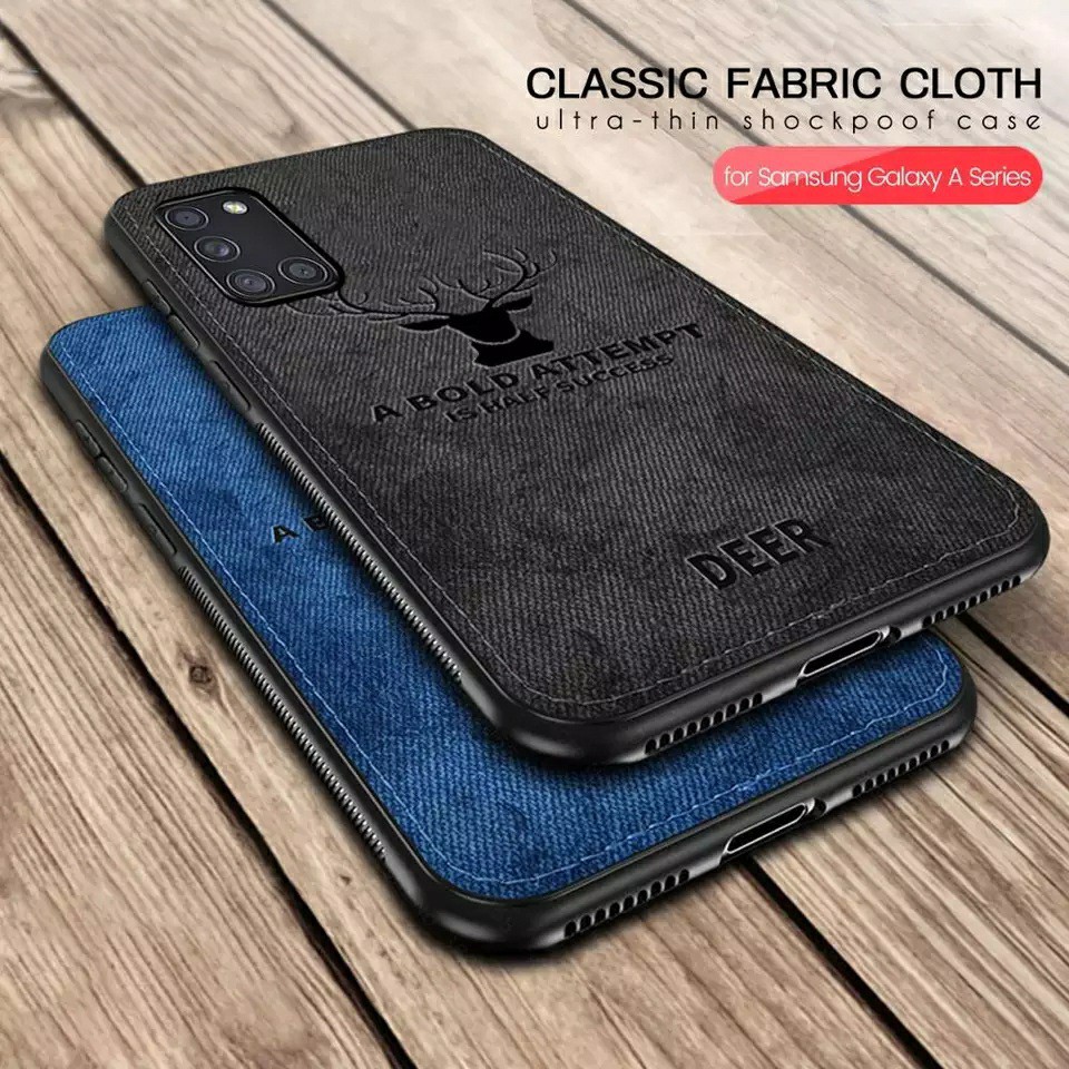 Ốp lưng Samsung A51 vải hươu Deer thời trang cao cấp