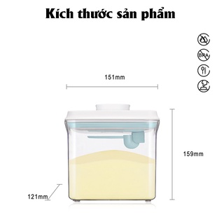 Hộp đựng sữa bột cho bé BIBON giúp bảo quản sữa bột hiệu quả, dung tích 1000ml-1700ml-2300ml
