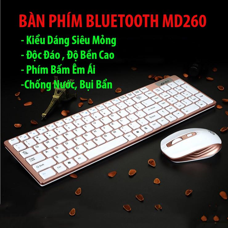 Bàn Phím Blutooth, Combo Bàn Phím Chuột Máy Tính Md 260 Pro - Top 5 mẫu thiết bị điện tử thiết kế đẹp, ấn tượng